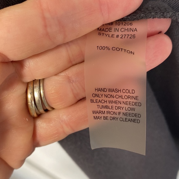 Soft Surroundings xs soft tshirt Charcoal dress - Picture 5 of 7